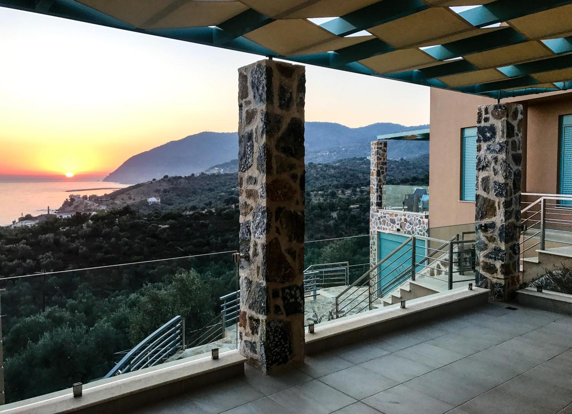 Ouzo Panoramic Houses 1, With Private Pool Plomari エクステリア 写真